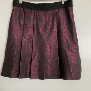 Magenta and black party skirt with invisible zip